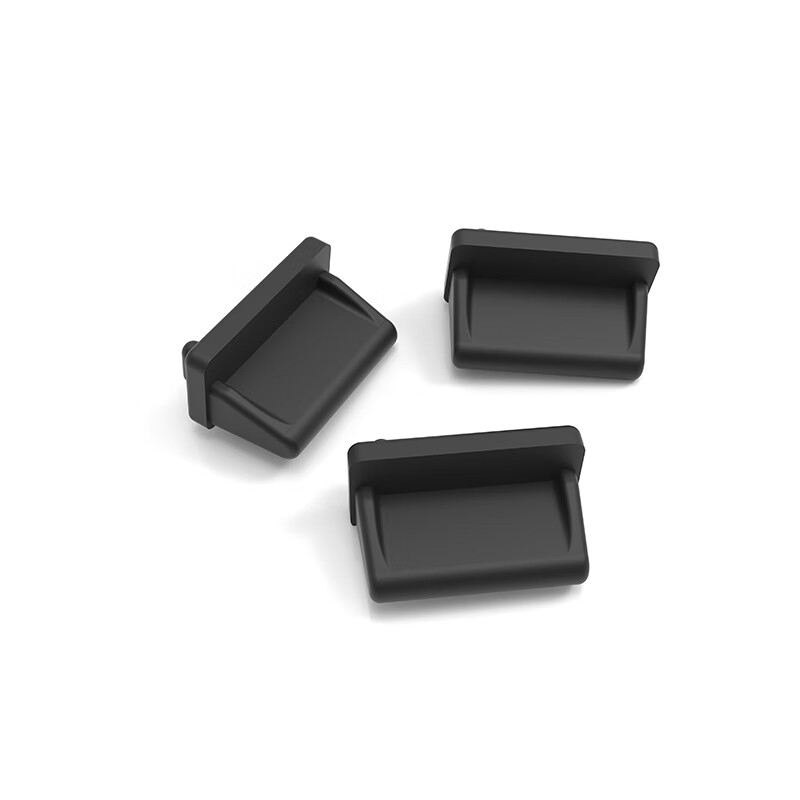 Hengrui Stone USB Silicone Dust Plug Cap Laptop Desktop Computer Port Cover Power Bank Car Universal Black 10 Pieces