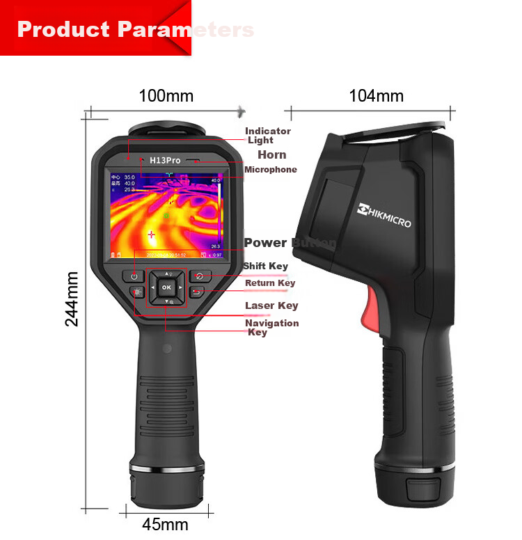 HIKMICRO Thermal Imaging Camera, High-Definition Infrared Thermal Imager, Industrial Temperature Measurement, Power Inspection, Underfloor Heating Leak Detection Device H13PRO 5