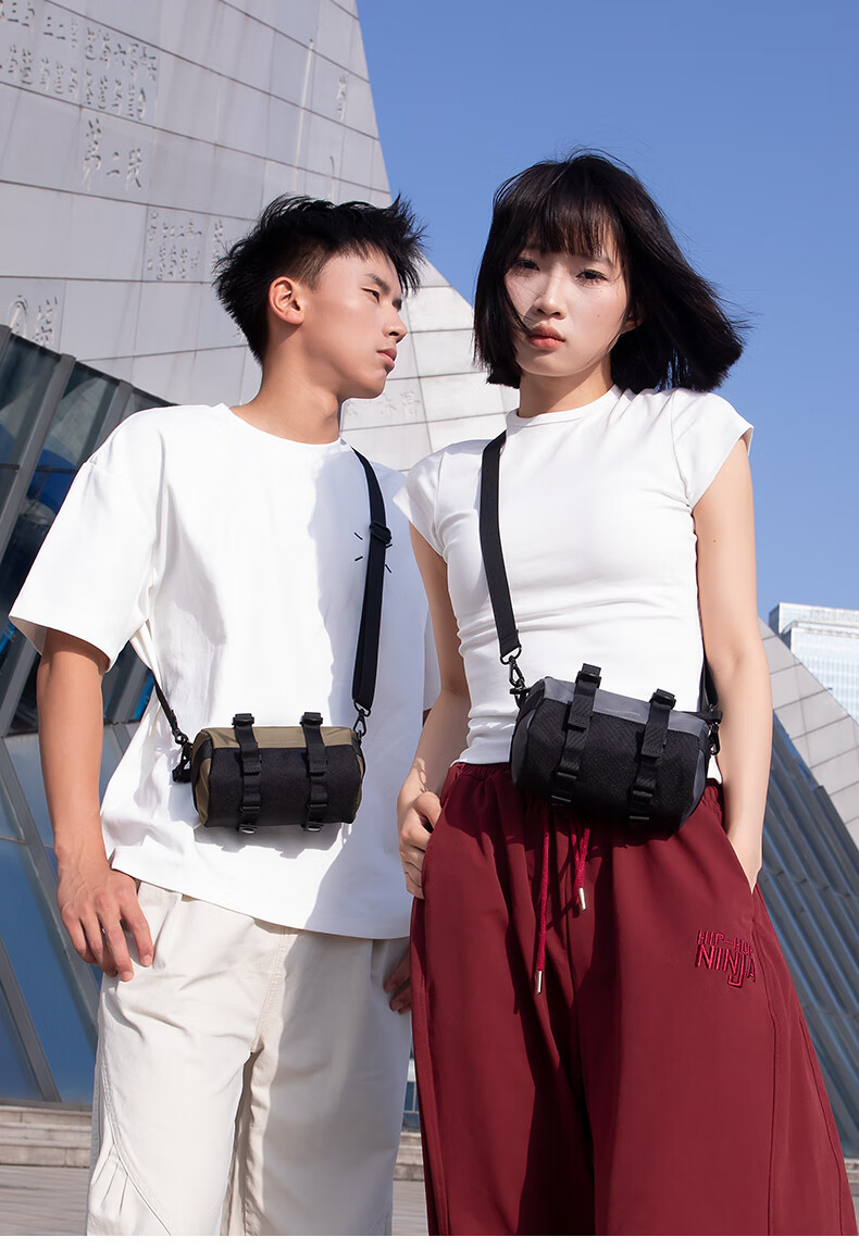 MARK RYDEN Shoulder Bag Crossbody Bag Sports Cylinder Small Bag for Men And Women, Outdoor Cycling Mini Backpack with Detachable Shoulder Strap 11