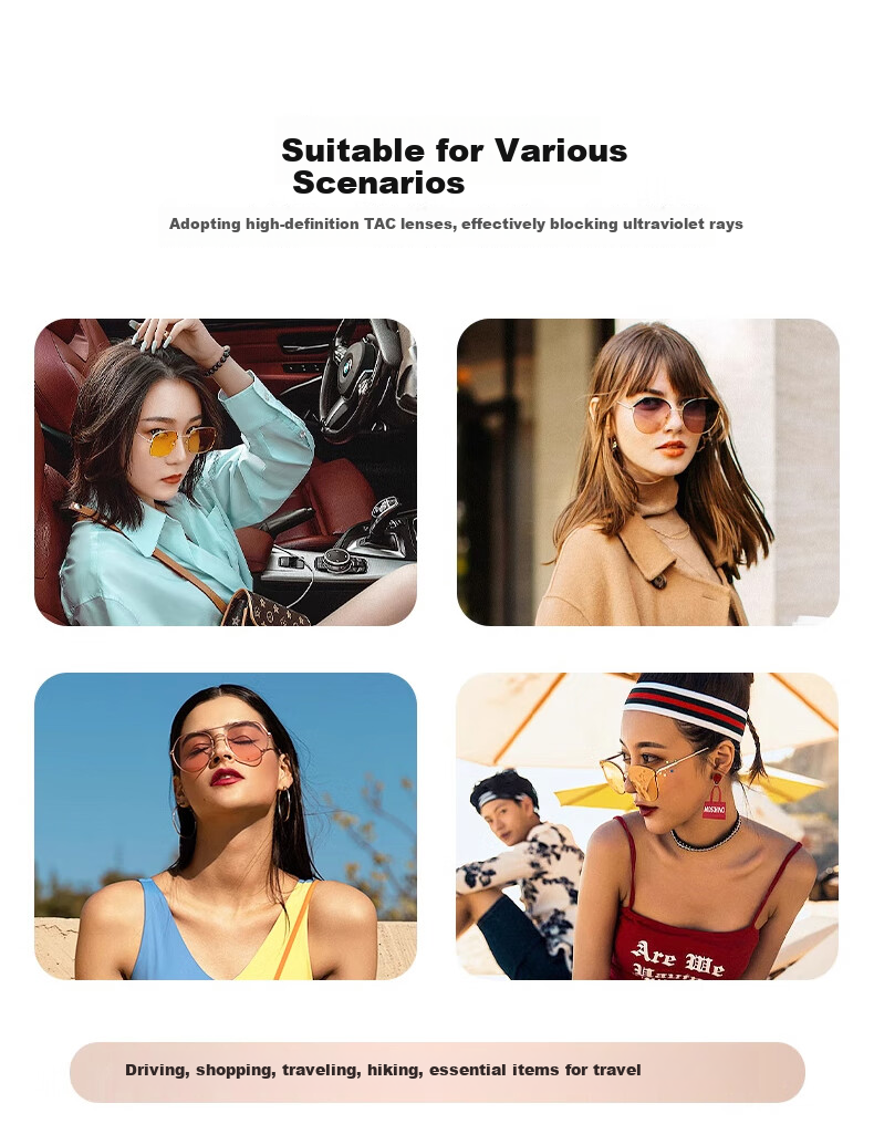 FENCHI Jennie Style Sunglasses for Women, Retro Hot Girl Cat Eye Small Frame GM Glasses Polarized UV Protection Sunglasses for Small Faces 13