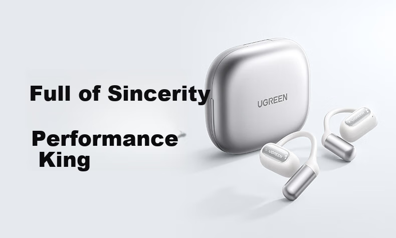 UGREEN HiTune S7 Air [Major Upgrade] Bluetooth Earphones, In-Ear Bone Conduction Open-Style Sports Running Translation Headphones, Compatible with Apple Huawei Xiaomi Black 16
