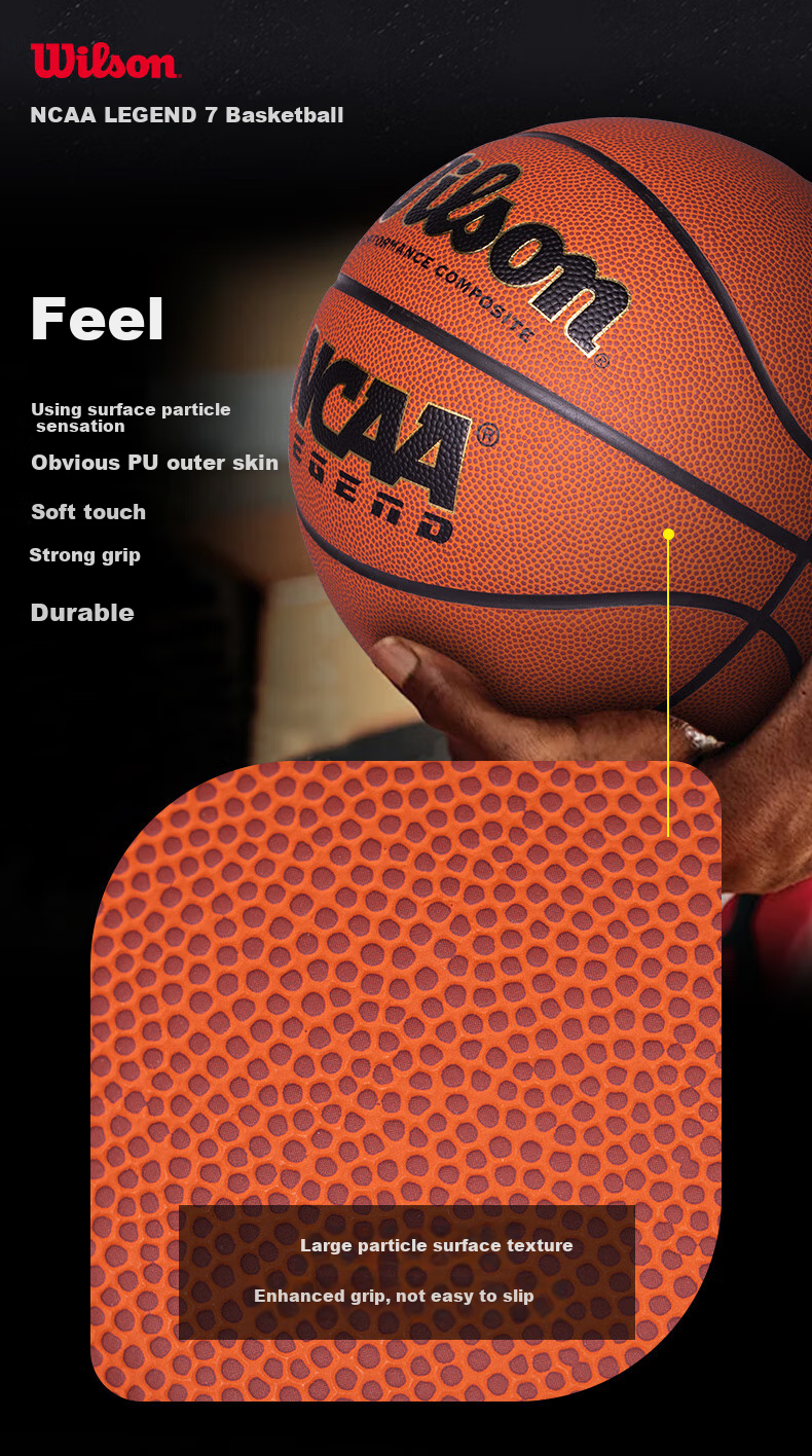 Wilson EOS GOLD Professional Competition Indoor And Outdoor Wear-Resistant Basketball, Size 7, WTB6201IB07CN 4