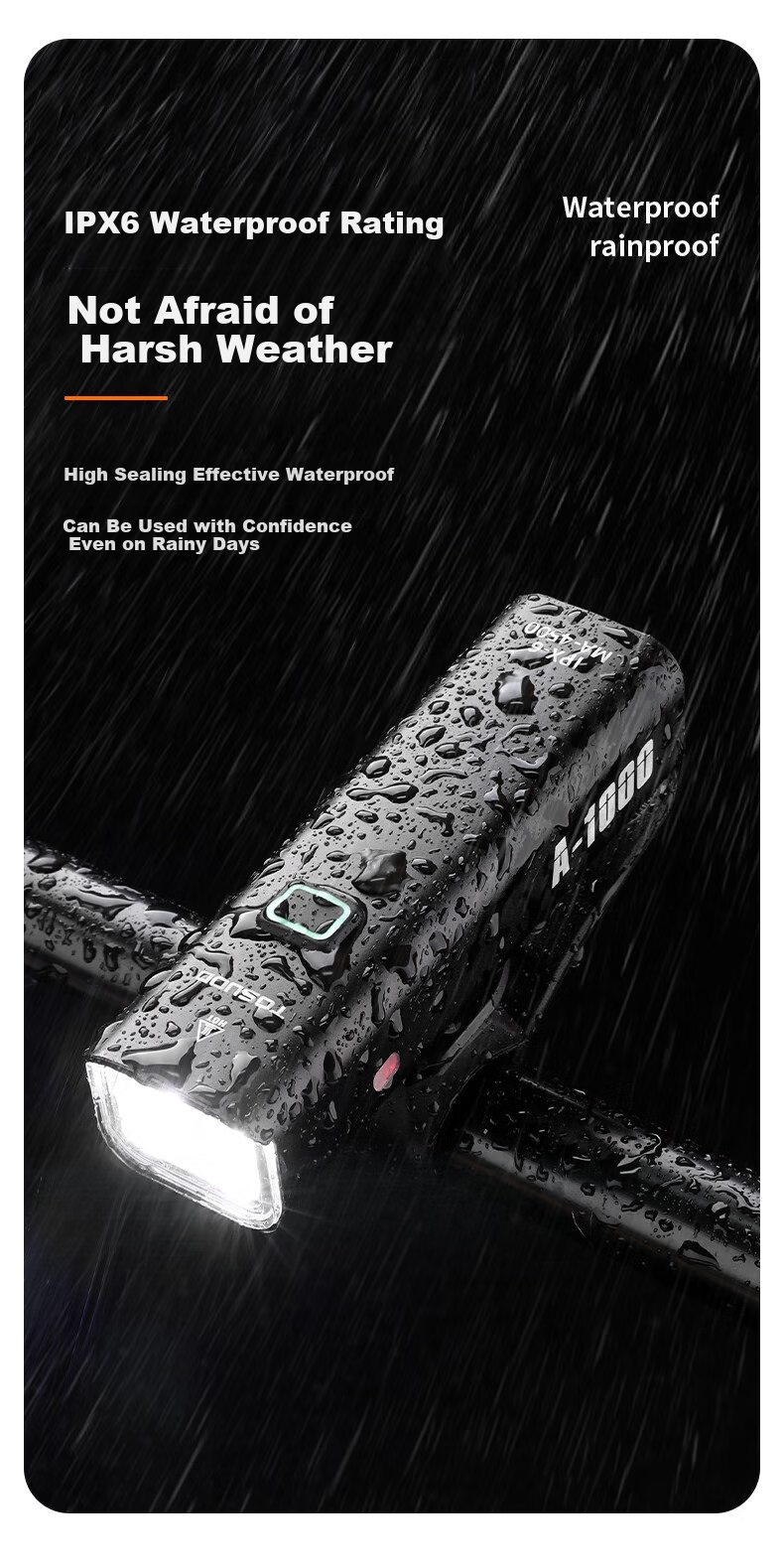 Tasiduizhang Bicycle Front Light, Road And Mountain Bike Night Riding Light, Portable High-Beam Flashlight, Outdoor Cycling Equipment 7