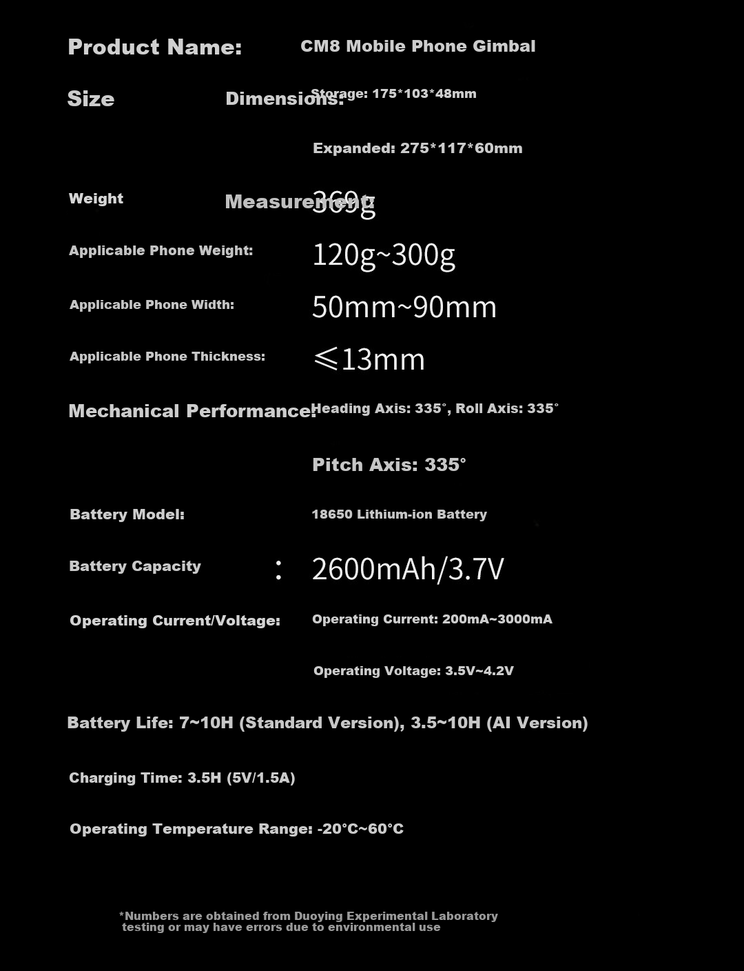 FUNSNAP CM8 Smartphone Gimbal Stabilizer 3-Axis Handheld Anti-Shake Gesture Tracking Selfie Stick AI Follow Smart Tracking Live Streaming Vlog Shooting Tool 15