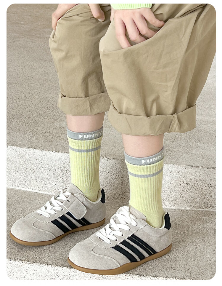 Yuzhaolin 5 Pairs Boys' Cotton Mid-Calf Sports Socks Spring Summer Youth Children's Seamless Long Socks for Boys and Girls 10