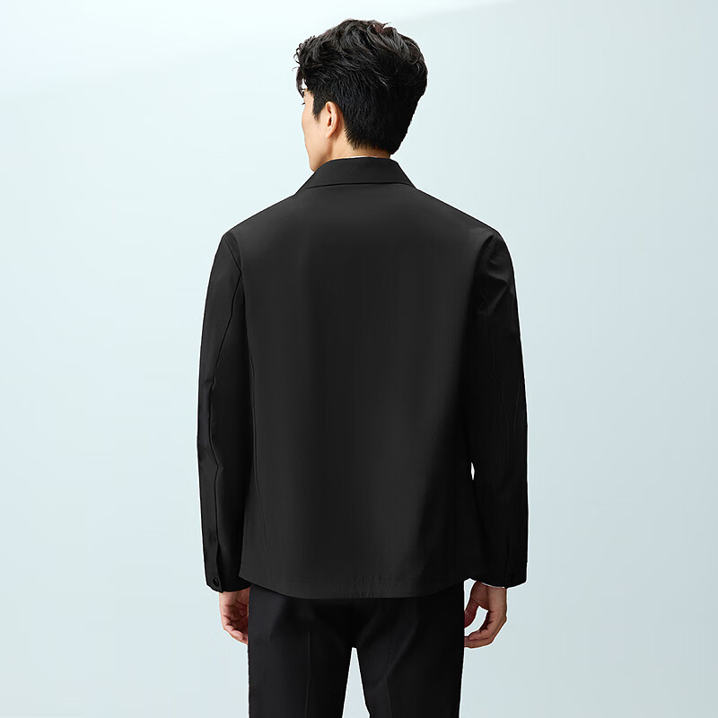 Мужская демисезонная куртка HLA Lingang Executive Jacket, классический стиль, для офиса, осень 2025, черная, размер XL