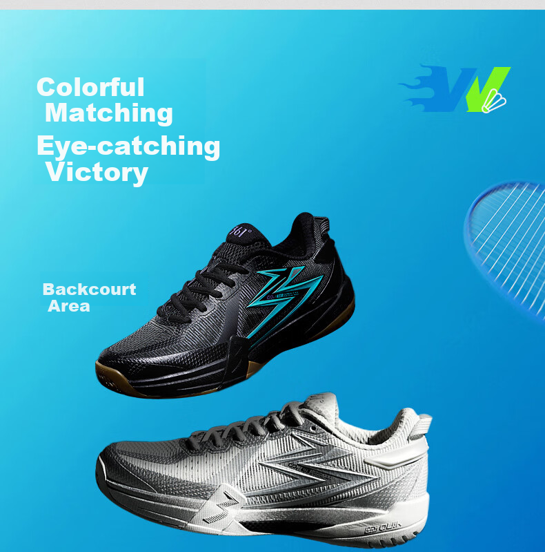 361° Men's Badminton Shoes, Zhansheng PRO Professional Shock-Absorbing Non-Slip Wear-Resistant Training Shoes for Men, 672524402-1 24