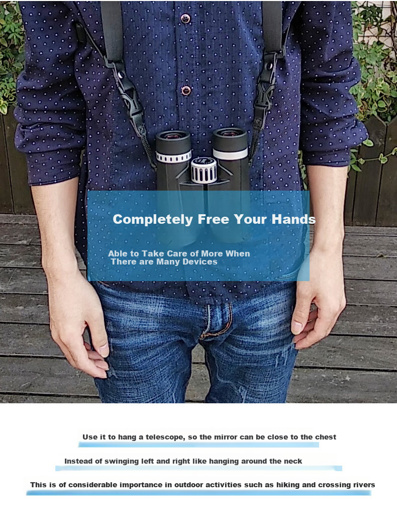 BOSMA X-Shaped Elastic Pressure-Relieving Shoulder Strap, Telescope Shoulder Strap 5