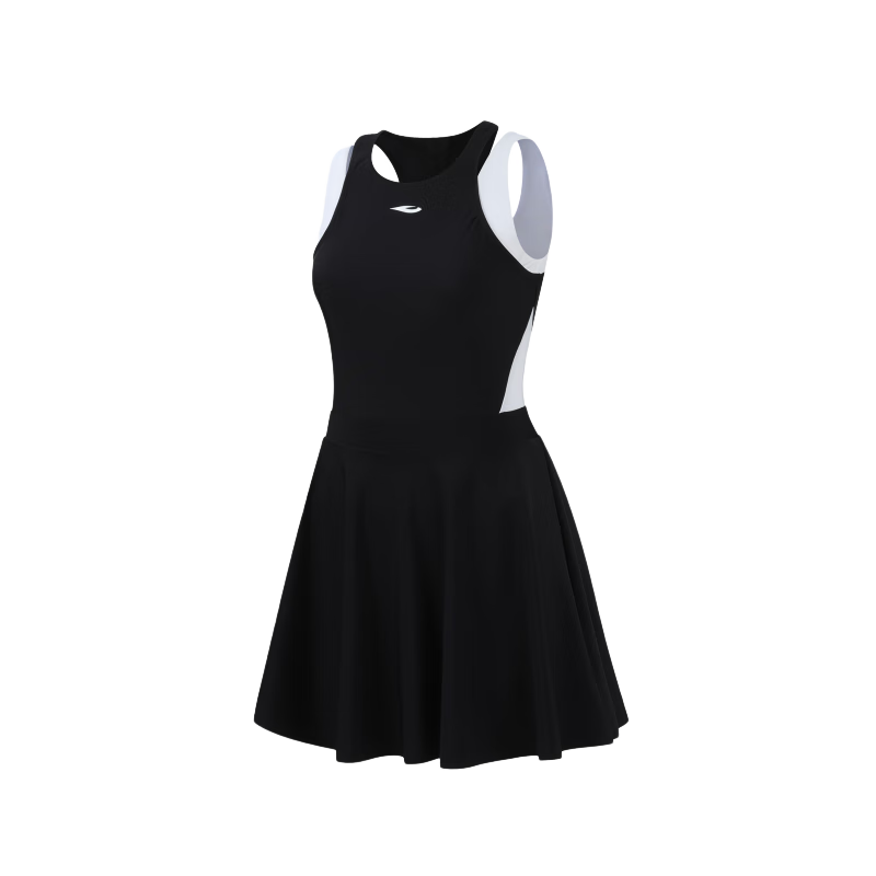 Hosa Women's One-Piece Skirted Conservative Slimming Swimsuit Fashion Vacation Spa Swimwear Black M