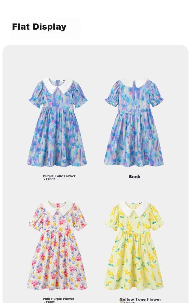Annil Girls' Short-Sleeve Dress, Summer 2024 17