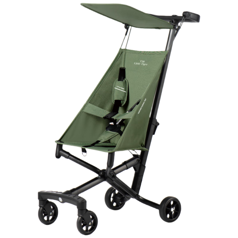 Xiaohuzi Ultra-Light Easy Fold No-Check-In Sunshade Cradle Stroller T18 Military Green