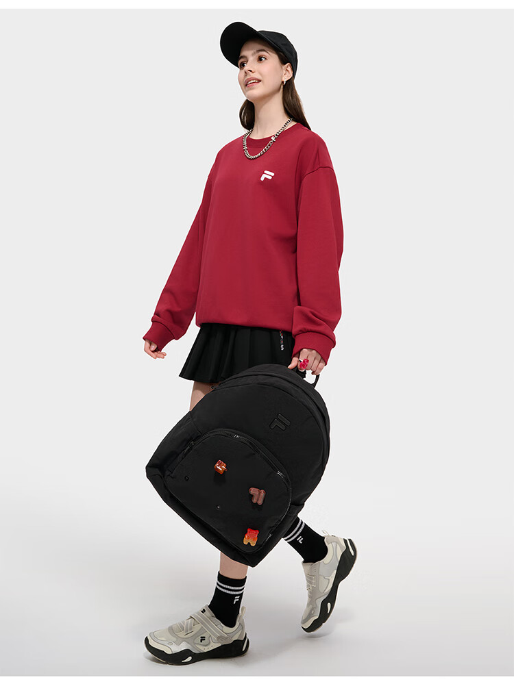 FILAFUSION FILA Trendy Women's Backpack Autumn Fun Double-Shoulder Laptop School Bag 5