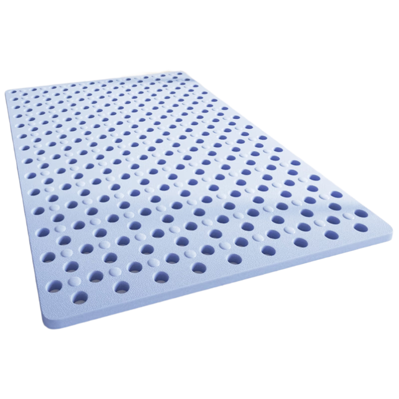 Simple American Style Bathroom Non-Slip Shower Mat Hexagonal Honeycomb Blue 40x70cm