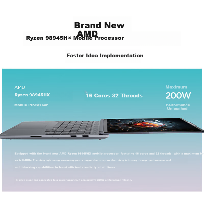 ThinkPad Lenovo Designer Series ThinkBook16p AI Gaming Laptop AMD Ryzen R9-8945HX RTX5060 2.5K 240Hz 16G 1T Subsidies
