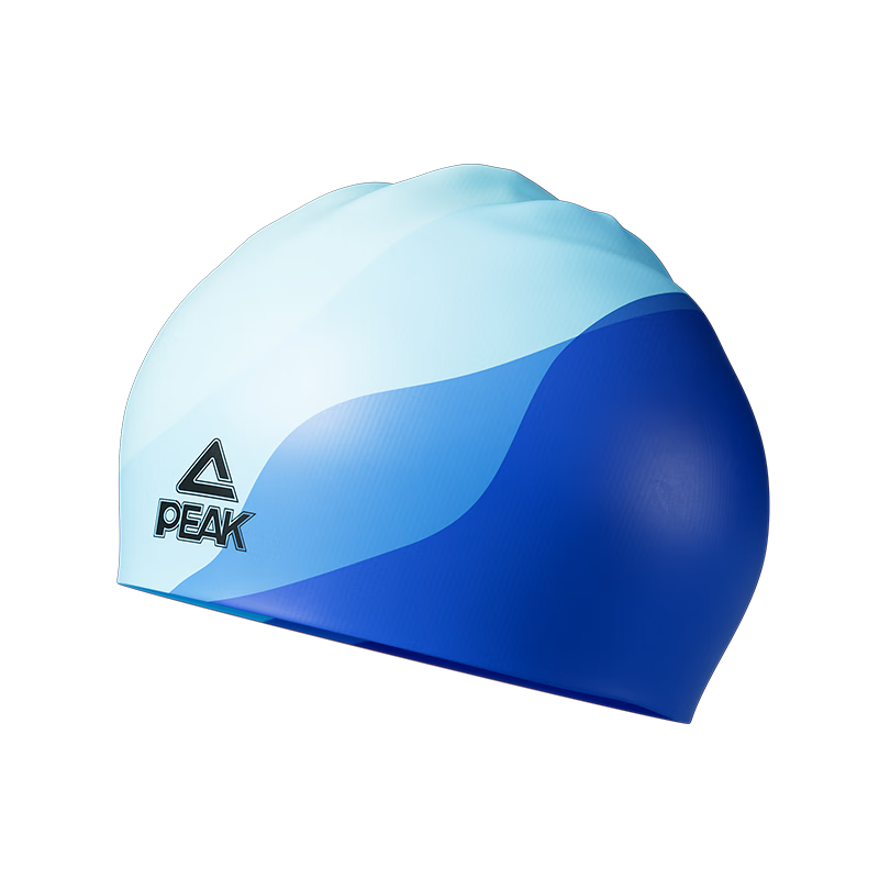 Peak Kids Silicone Swim Cap Comfortable Skin-Friendly Non-Tight High Elasticity Swimming Hair Protection Blue