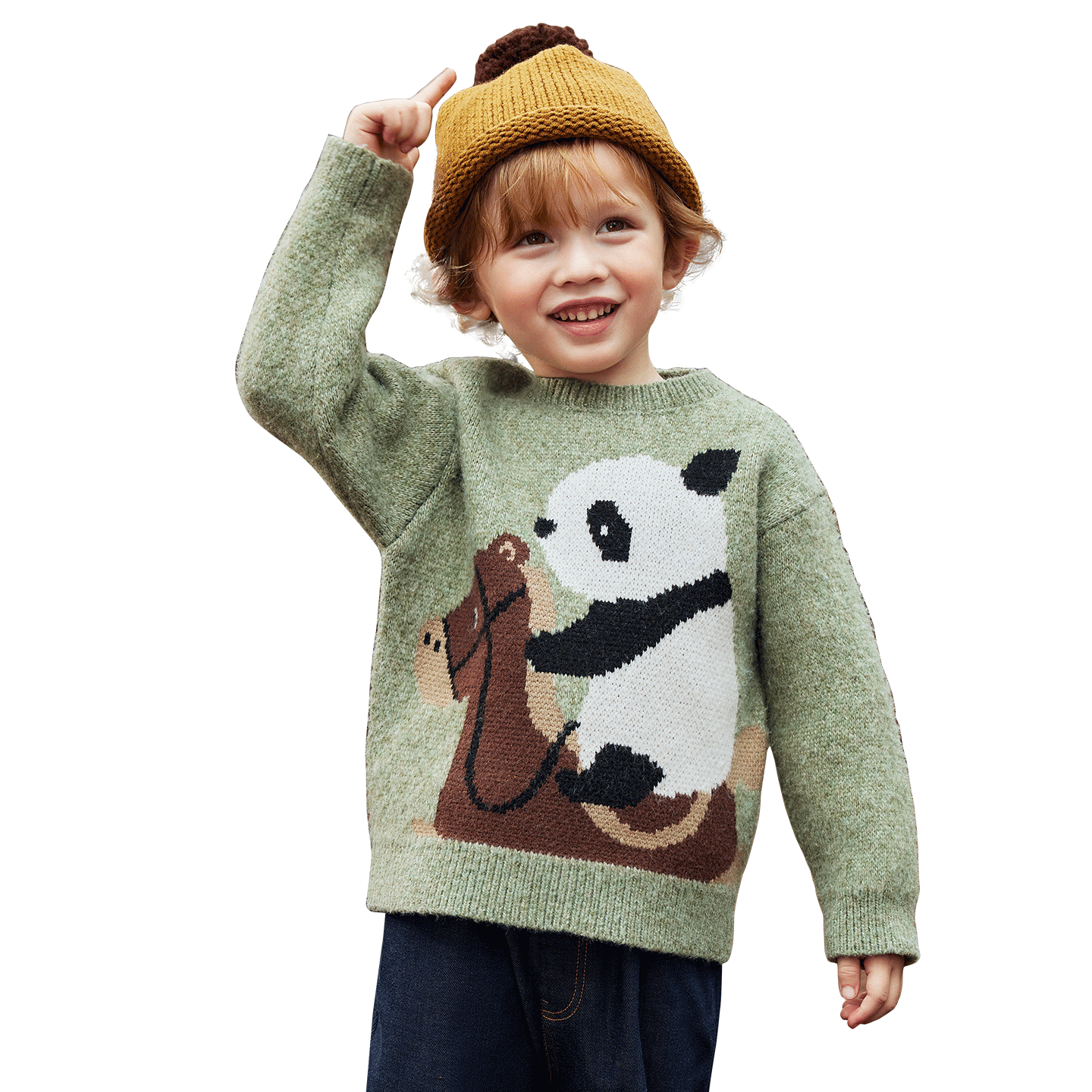 Betis Kids Sweater Knitwear Boys Girls Pure Cotton Warm Cartoon Fun New Spring Autumn Baby Top
