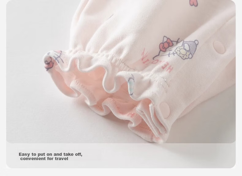 DAVE & BELLA Hello Kitty Collaboration Baby Girl Antibacterial Onesie, Autumn Infant Romper 3