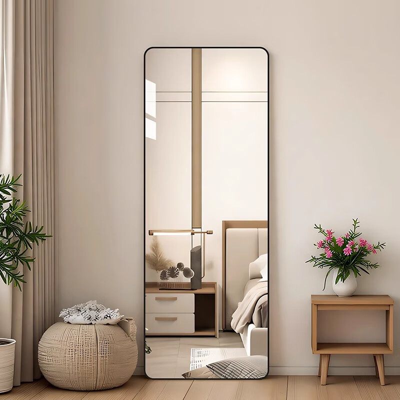 Huayin Xuan Full-Length Dressing Mirror Floor Mirror Home Simple Wall-Mounted Popular Girls Bedroom Makeup Wall Hanging Fitting Mirror 7