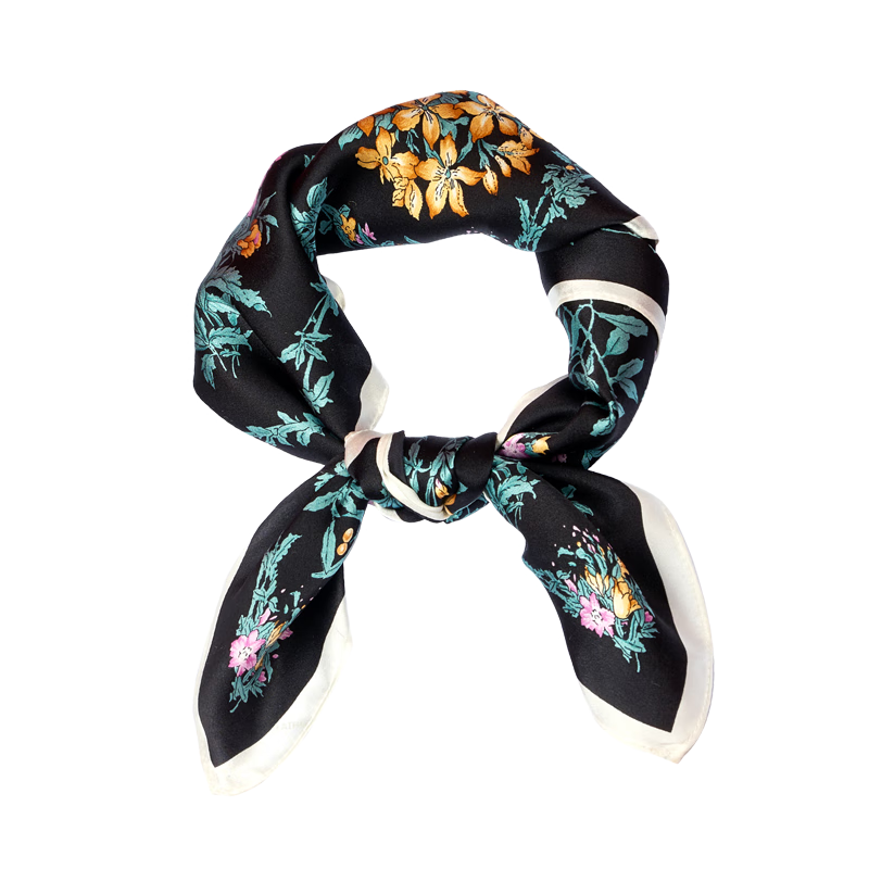 Jules Silk Scarf Women Mulberry Silk Luxury High-End Square Scarf Practical Mother's Day Birthday Gift for Mom Elders