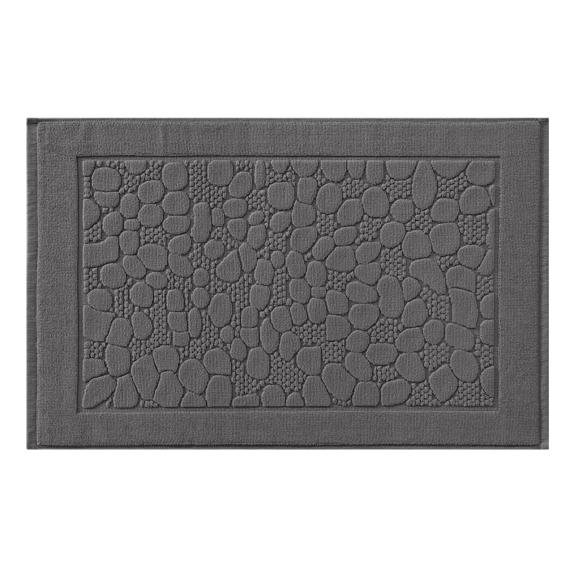 Boneng Pure Cotton Hotel Bath Mat, Bathroom Entrance Absorbent Floor Mat, Toilet Mat, Bathroom Foot Mat, 50x80cm
