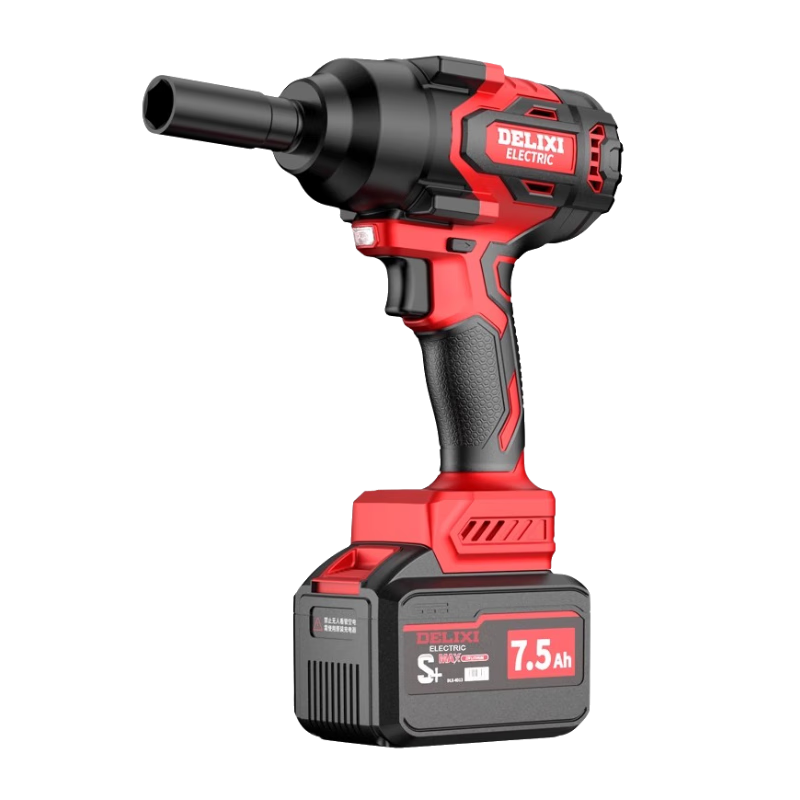 DELIXI Brushless Lithium Electric Impact Wrench High Torque Carpenter Electric Air Gun Auto Repair Wrench