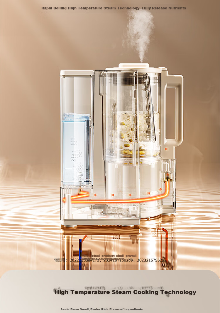 CAPOSI German [0 Coating | Water Bean Separation] Steam Blender, Fully Automatic No-Cooking 2026 New Quiet-Operating Soy Milk Maker, Pulp-Free Home Use Self-Cleaning Multi-Grain Baby Food Processor 17