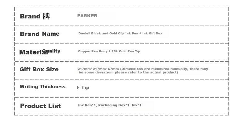 PARKER High-End Fountain Pen, Luxury Business Gift, Light Luxury Present, Zhuoer Steel Rod Gold Clip Ink Pen, Ink Gift Box, Mid-Autumn Festival Gift for Friends, Baitiao Discount 2
