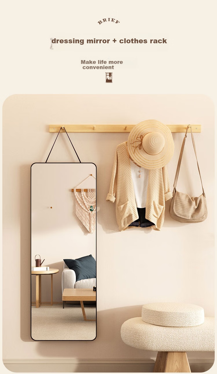 Anerya Full-Length Mirror, Wall-Mounted Dressing Mirror for Home Use, Large Fitting Mirror for Women's Bedroom And Dormitory 1