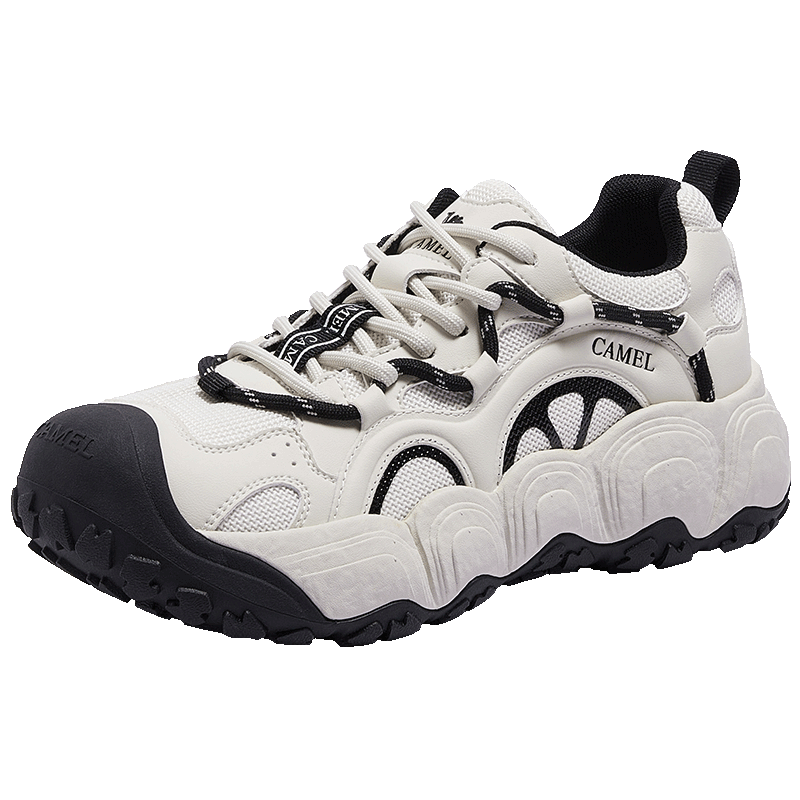 CAMEL Dilireba Edition Lemon Cute Casual Shoes for Women L25A202062 Off-White/Black Size 35