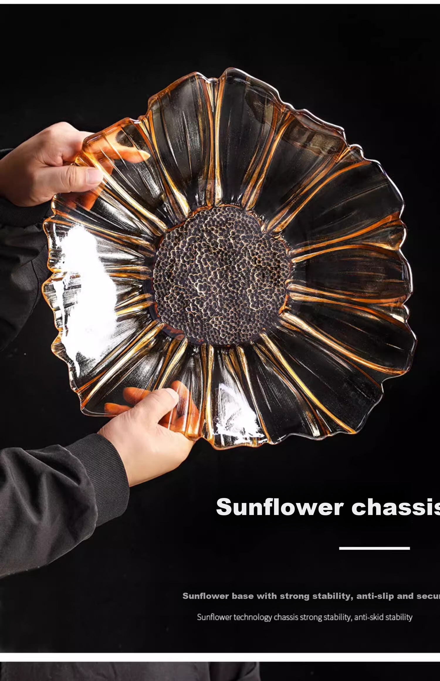 CRISTALGLASS Luxury Crystal Glass Fruit Plate for Home Living Room, Coffee Table, New Year Snack Display, Dried Fruit Dish, Fruit Bowl 3