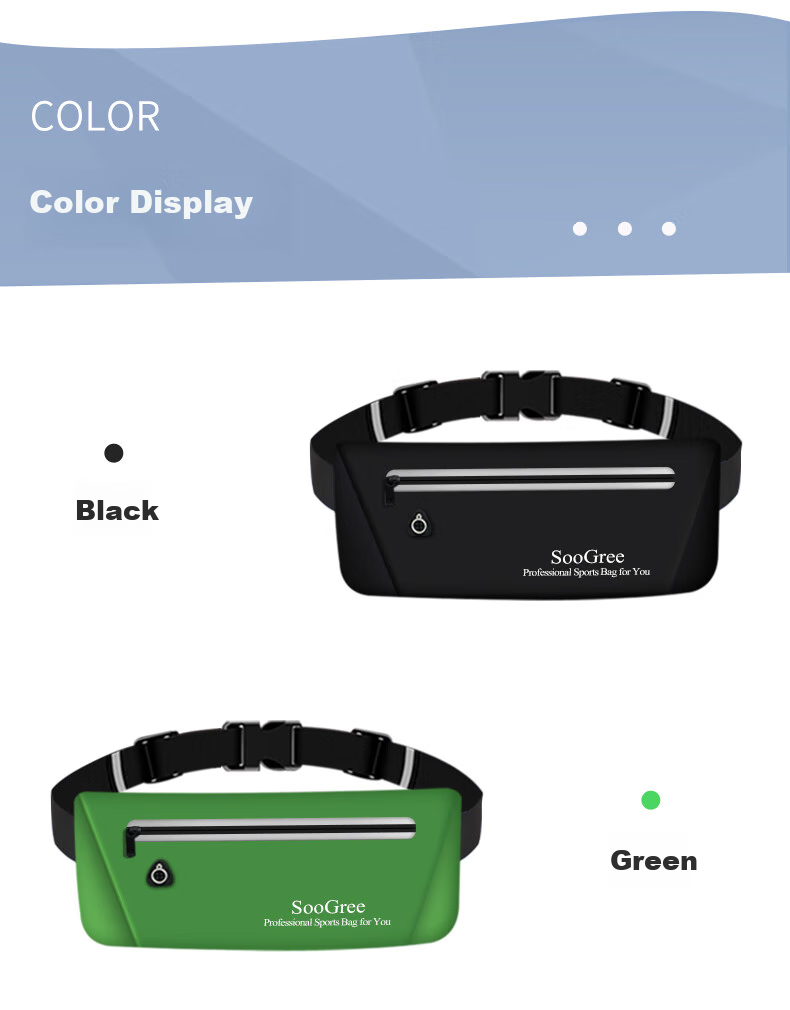 SooGree Sports Running Phone Waist Pack for Men And Women, Multifunctional Large Capacity Storage Portable Waterproof Reflective Strip with Earphone Hole 6