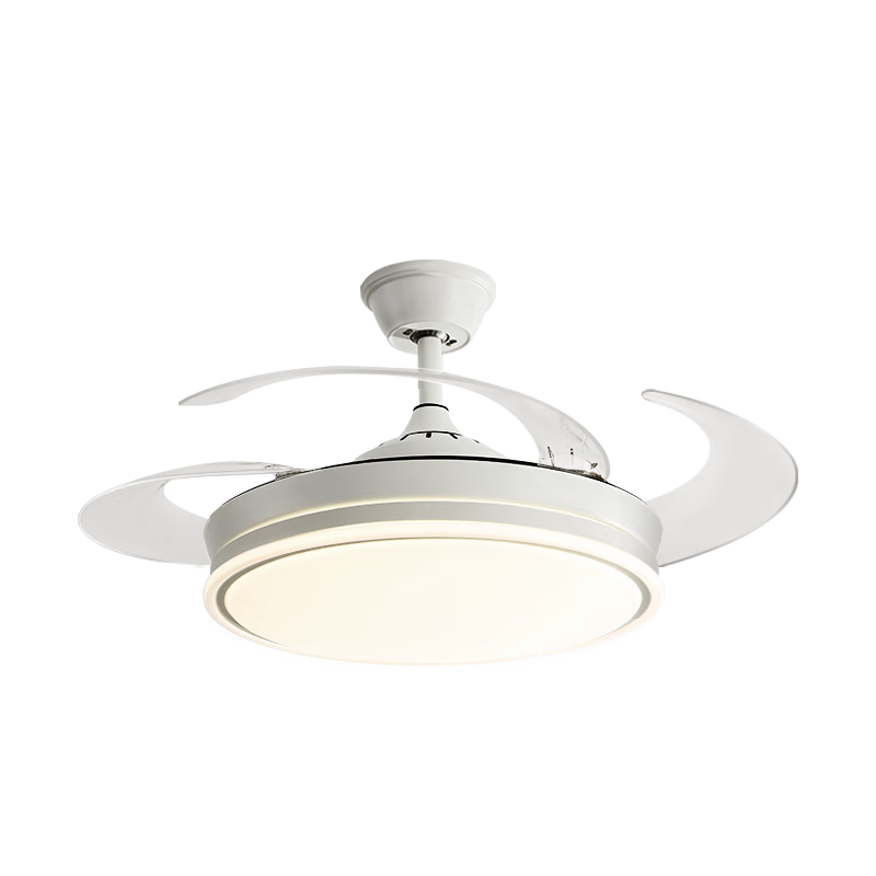 Kuka Invisible Ceiling Fan Light for Living Room and Dining Room with Eye Protection, Three-Color LED Source, Installation Included