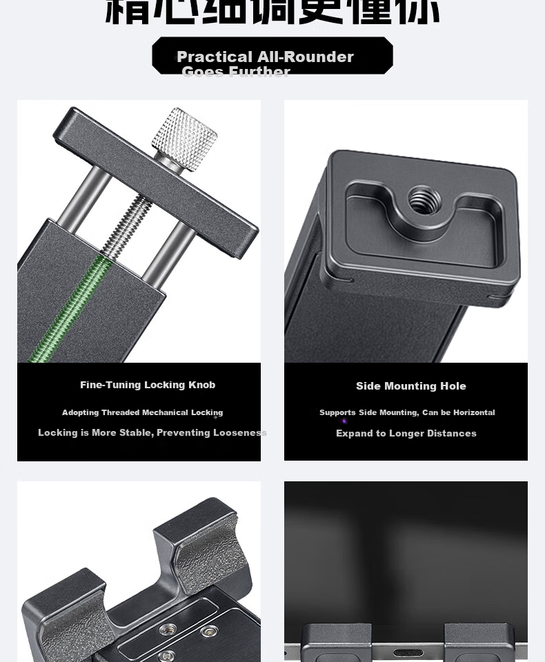 FANAUE Aluminum Alloy Car Tablet Holder, Rear Seat Headrest Backrest Mount for IPad, Laptop, Phone Entertainment PD-01T9(CC 14
