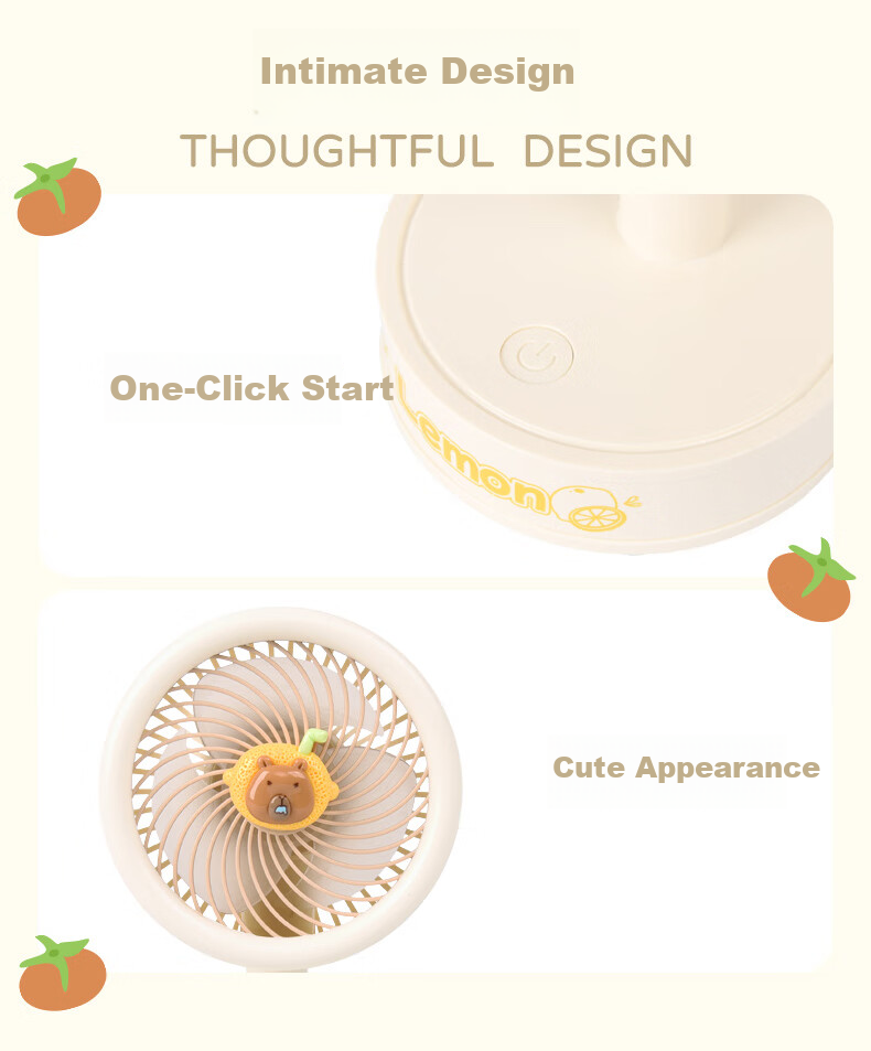Ouliwen Small Fan for Desktop And Bed, USB Rechargeable, Low Noise, Three-Speed, with Base, Portable, High-Power Electric Fan, for Office And Dormitory, Beibao, Beige, 3C Digital Full Network Low Price 10