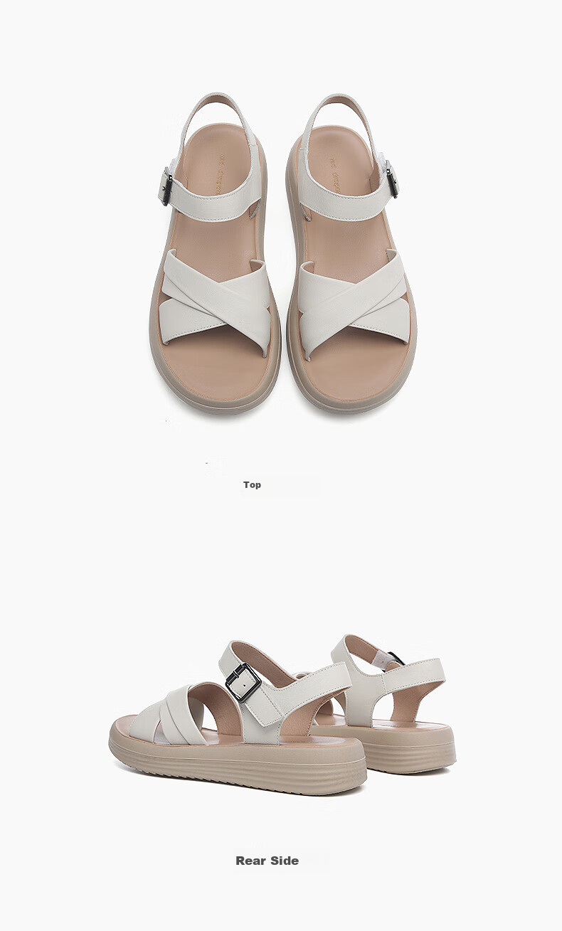 RED DRAGONFLY Mom's Sandals for Women, Summer Middle-Aged And Elderly Beach Shoes, Flat Soft-Soled Women's Slippers WTK245571 Beige 35 9