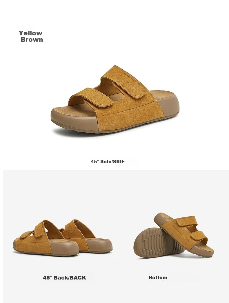 TATA Retro Birkenstock-Style Shoes, Women's New Autumn Thick-Soled Beach Sandals, Outdoor Slippers, Unisex Sandals, Blue, Size 35 6