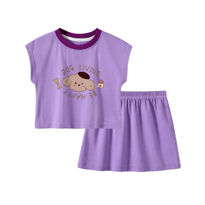 Badibadi Children's Clothing Skirt, 2026 New Summer Style, Infant And Toddler Baby Set, Short-Sleeve T-Shirt, Cotton-Feel Casual Vest, Short Skirt