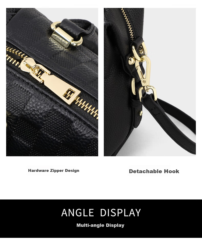 Aiqinghai Leather Crossbody Bag, Women's Handbag, Shoulder Bag, Large Capacity, Light Luxury, Birthday Mother's Day Gift, Practical Present for Mom 4
