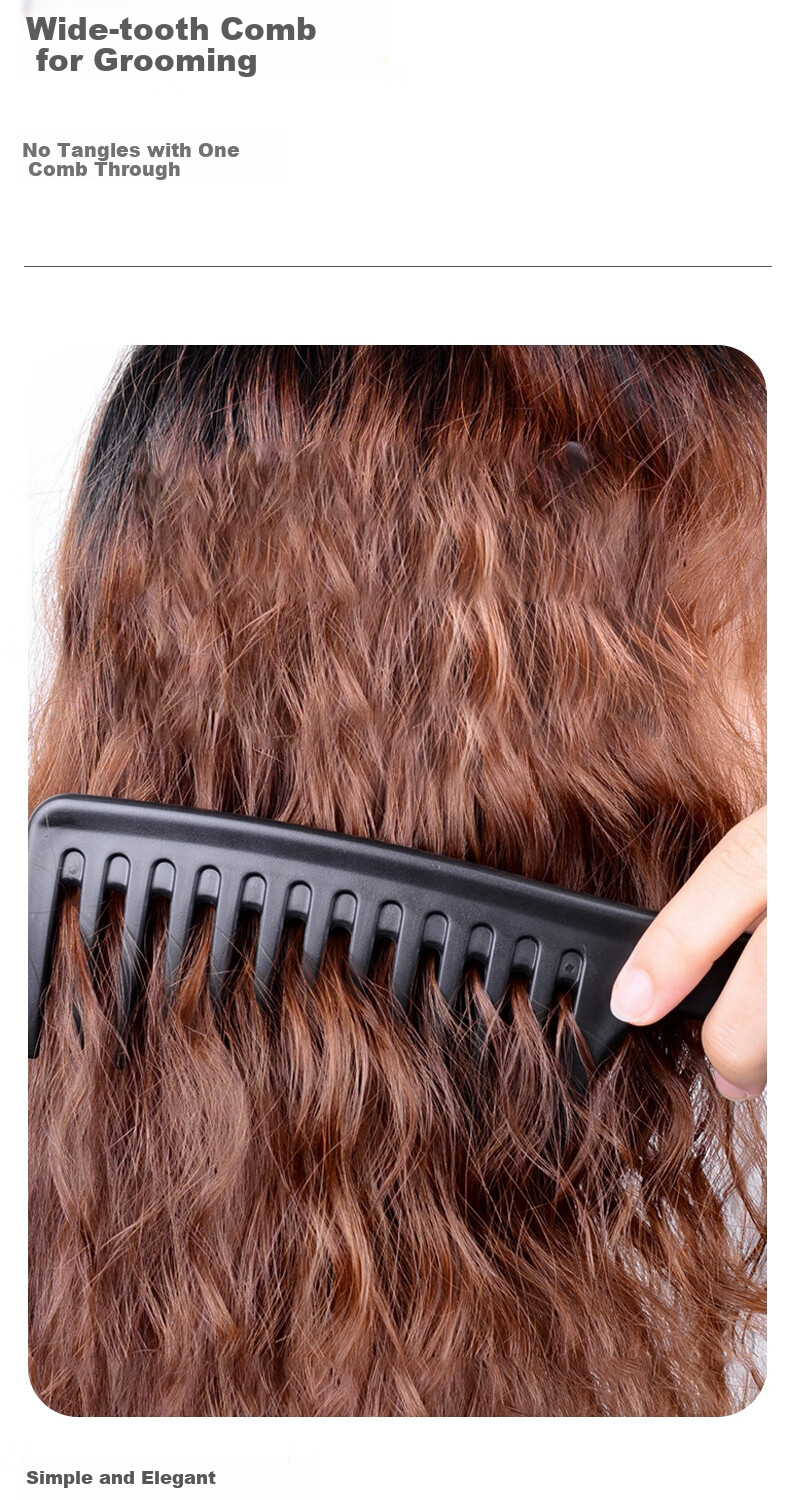 Bingyou Wide-Tooth Comb, Matte Curling Iron for Men And Women, Large Size Hair Comb, Styling Tool, Big-Tooth Comb 9