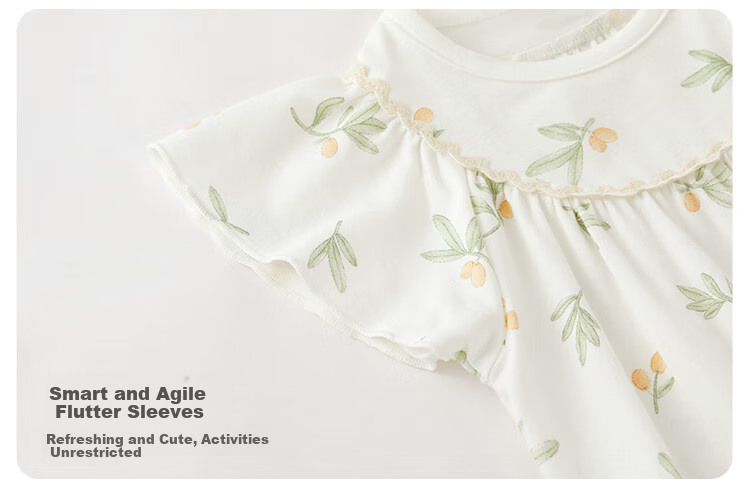 Wismorni Baby Short-Sleeve Bodysuit, Summer Infant Modal Onesie, Thin Newborn Triangle Romper 4