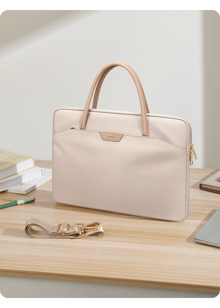 POLO Laptop Bag Briefcase for Women, Large Capacity Tote Bag, 14-Inch Notebook Handbag, Business Commute Shoulder Bag 5