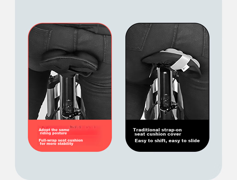 CAVALRY Bicycle Seat Cover, Thickened Silicone Mountain And Road Bike Saddle Cover, Foam Seat Cover, Cycling Equipment, Diagonal Striped 6