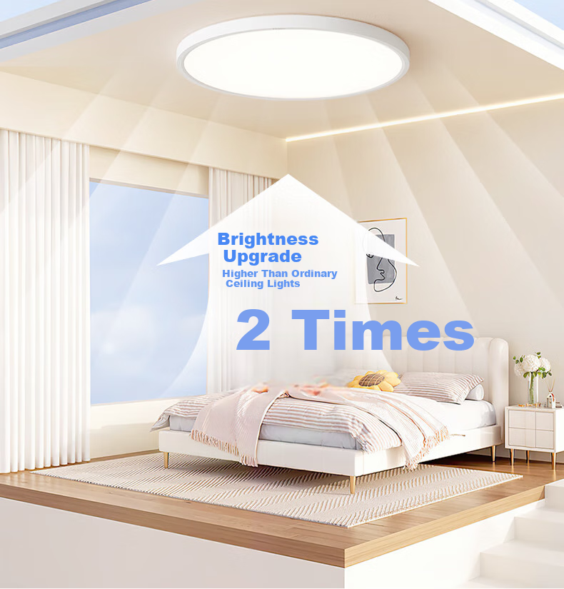 Haier Eye-Protection Ceiling Light, Full Spectrum Living Room Lamp, Simple Bedroom Light, LED Lighting Fixture [Installation Included] 8