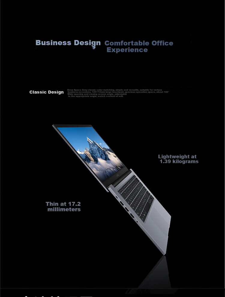 HUAWEI Qingyun G540 Gen2 Laptop, Pre-Installed Windows 11 without Key (I7-1360P, 16GB RAM, 1TB SSD, Integrated Graphics), 14-Inch, Deep Space Gray Customized 2