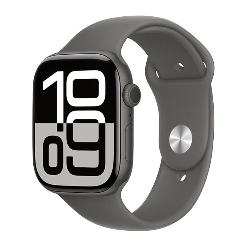 MSSM Compatible Apple Watch Band for Apple Watch Ultra 4/S12/10/9/SE3, Sports Silicone IWatch Strap Breathable - Rock Gray 44/45/46/49