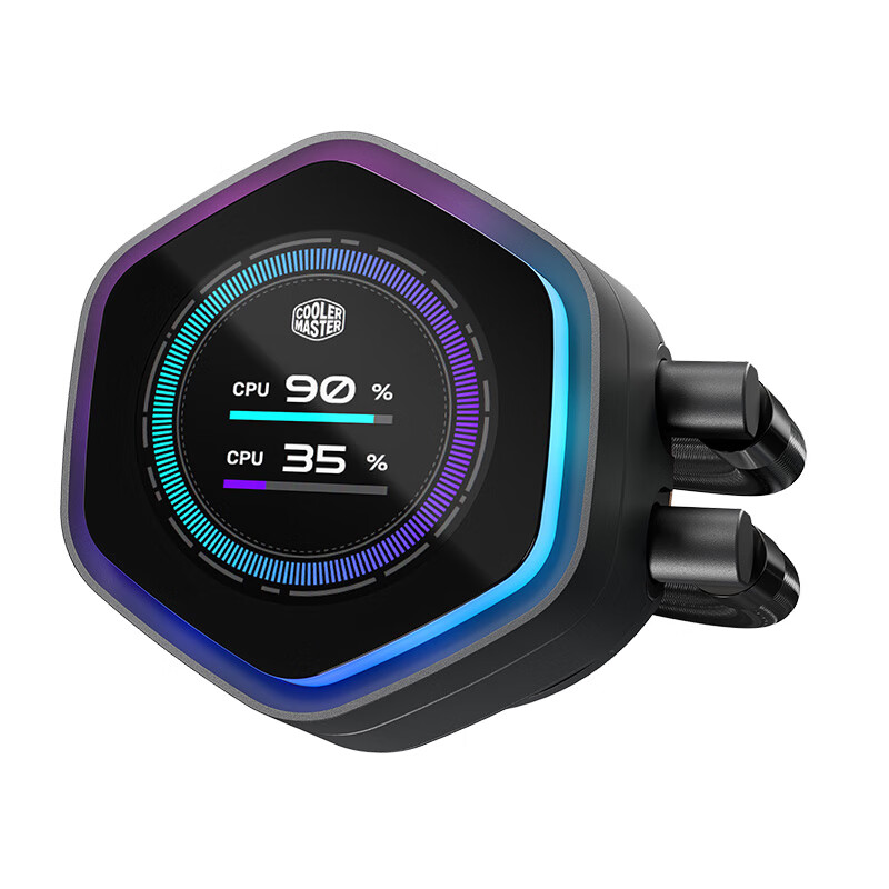 Водоблок для процессора Cooler Master G360 Dragon Shadow II ARGB, 2.1-дюймовый ЖК-дисплей, оптимизированный медный основание, крепление для разных платформ