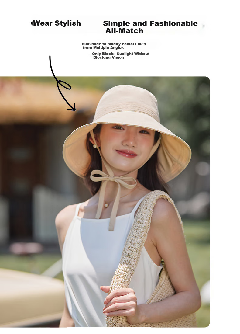 MMOPTOP Women's Straw Hat, Lightweight Summer Style, Quick-Drying Wide Brim Sun Hat for Cycling, Windproof, Outdoor UV Protection Sun Hat 5