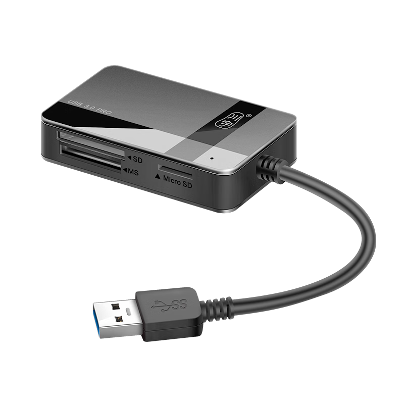 Chuanyu USB3.0 [Four Cards Simultaneous Reading] High-Speed Multifunctional All-In Card Reader Supports SD/TF/CF/MS for DSLR Cameras And Dash Cams Storage Cards