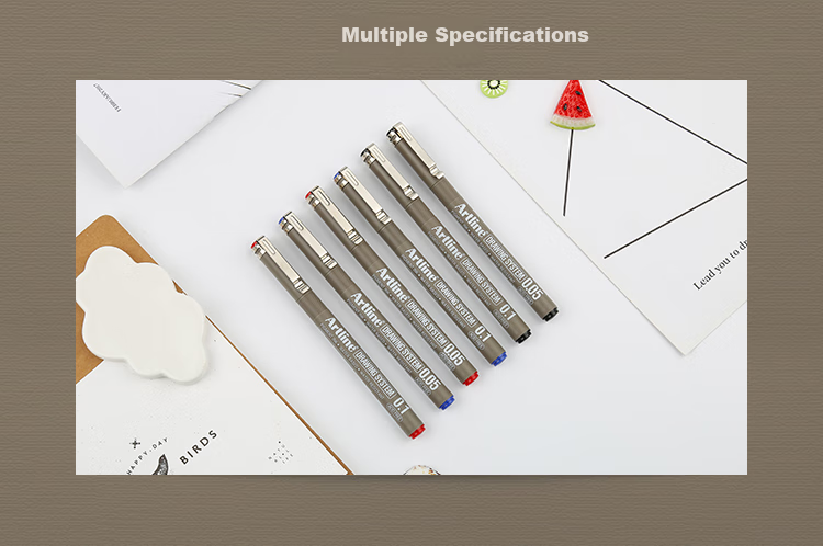 [Back to School Essential] Shachihata Artline Ultra-Fine Needle Tip Pen, Waterproof Drawing Pen, Specially Designed for Manga/Design/Anime, 0.8mm Black EK-238N 5