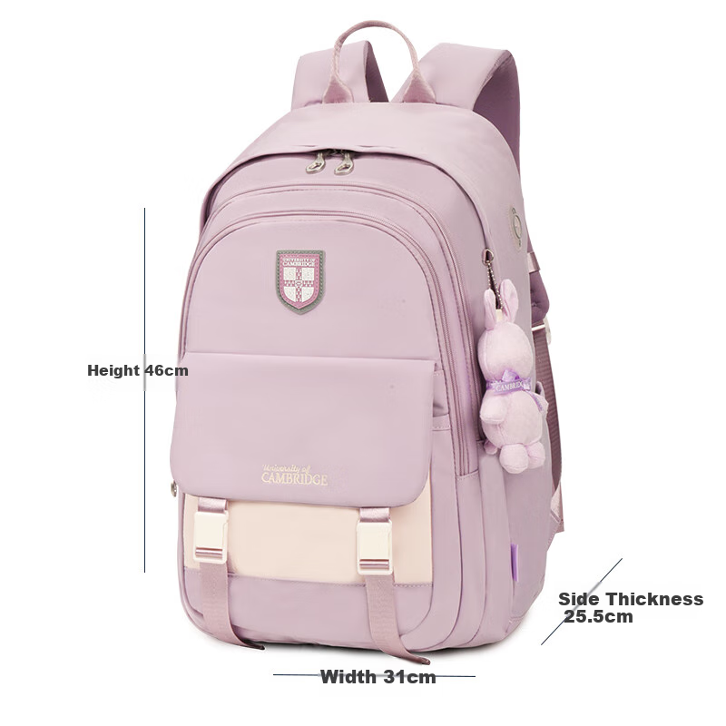 UNIVERSITY OF CAMBRIDGE Cambridge University Middle School Backpack for Girls, High School Student Casual Bag, Large Capacity Lightweight Backpack